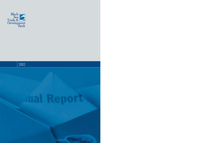 Annual report - Black Sea Trade & Development Bank - Colibri branding & design