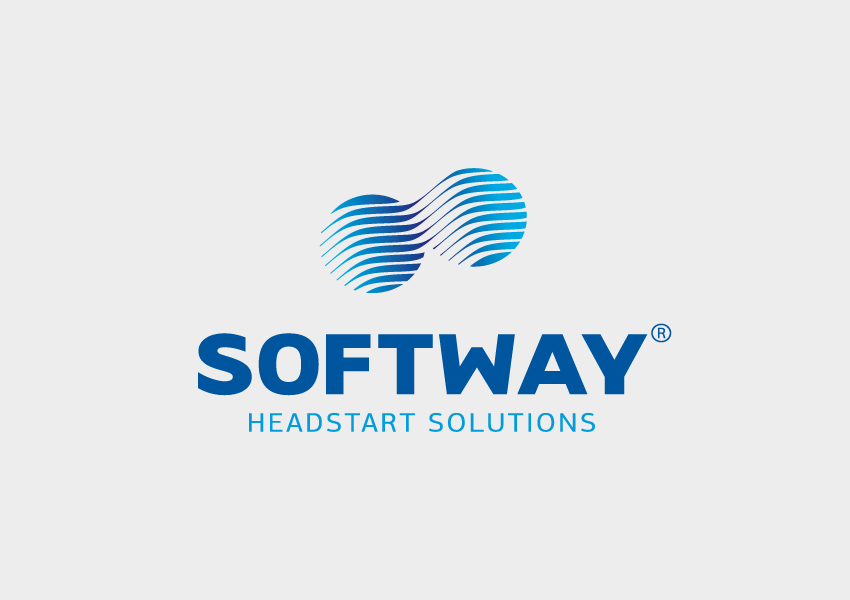 SOFTWAY Λογότυπο, εταιρική ταυτότητα, sales presenter COLIBRI BRANDING DESIGN