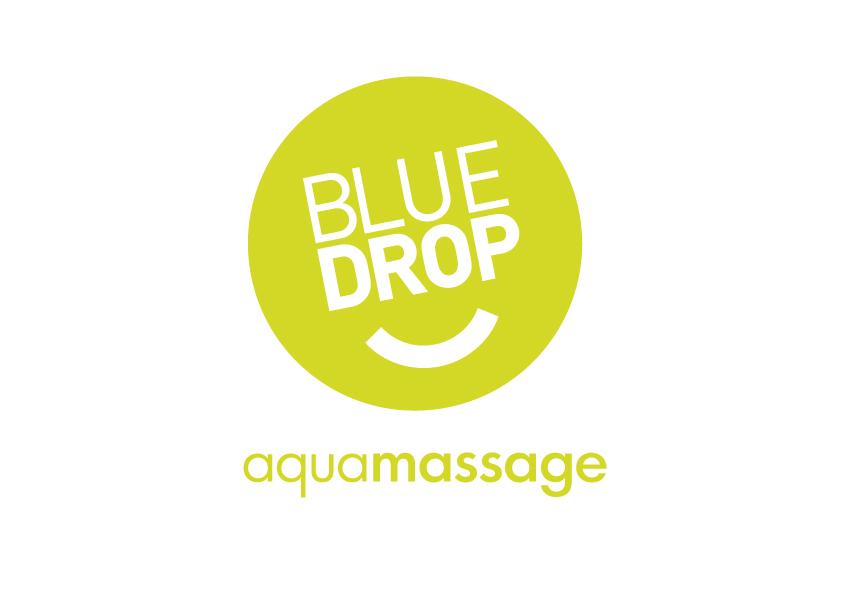 Σχεδιασμός λογοτύπου & πολύπτυχο έντυπο - BLUE DROP AQUAMASSAGE - Colibri branding & design