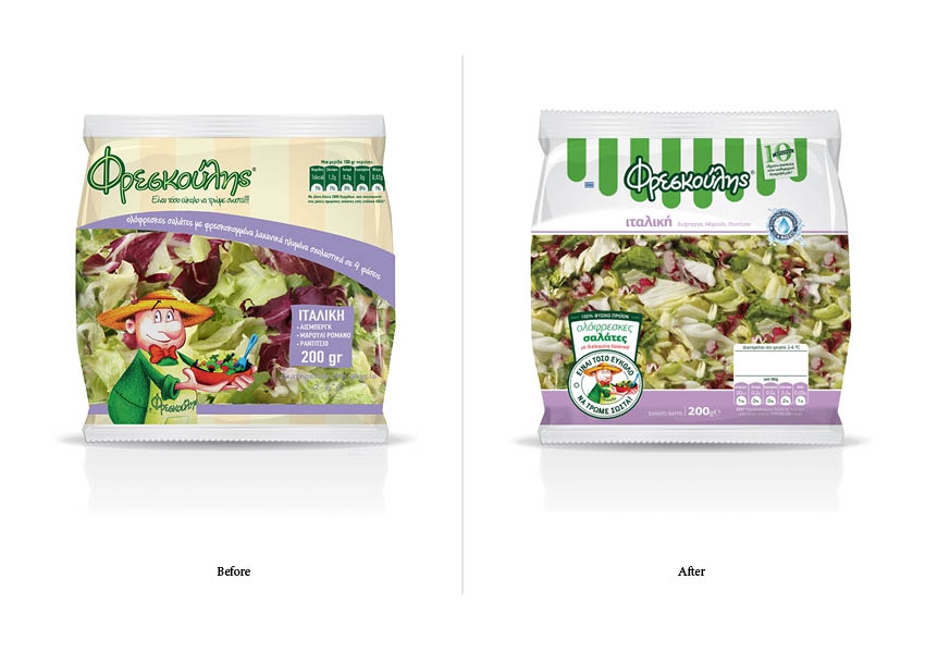 Φρεσκούλης ready to eat vegetable salads and meals - packages
